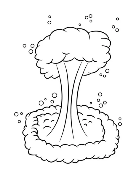 Svampmoln, kärnvapenexplosion siluett, vektor symbol ico — Stock vektor