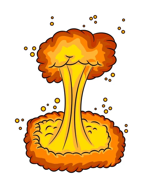 Svampmoln, kärnvapenexplosion, vektor symbol ikon design. — Stock vektor