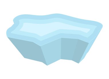 Yüzen buz kütlesi buz vektör simgesi simgesi tasarım. 