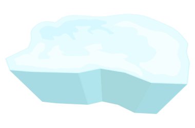 Yüzen buz kütlesi buz vektör simgesi simgesi tasarım. 