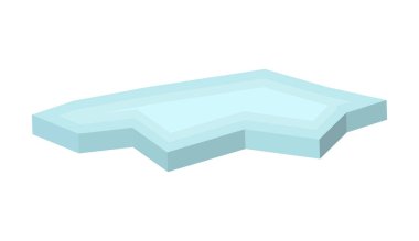 Yüzen buz kütlesi buz vektör simgesi simgesi tasarım. 