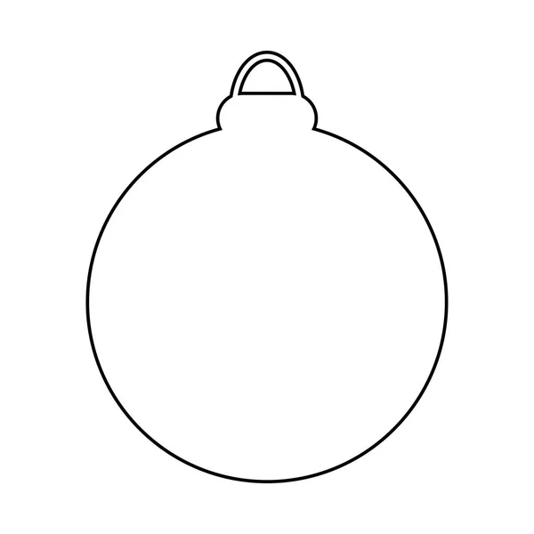 Noël boule silhouette vectoriel symbole icône conception . — Image vectorielle