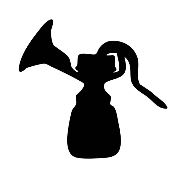 Borst pomp silhouet vector symbool pictogram ontwerp. — Stockvector