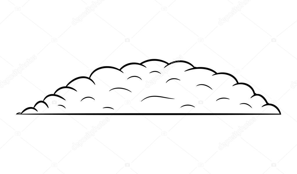 Pile of ground silhouette vector symbol icon design. Beautiful illustration isolated on white backgroun