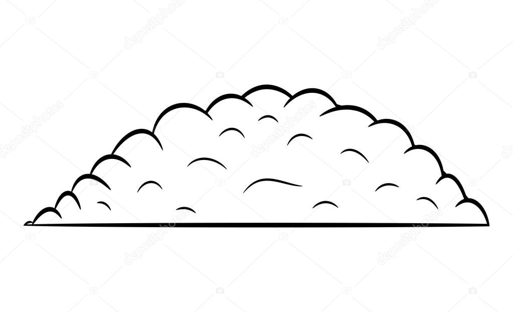 Pile of ground silhouette vector symbol icon design. Beautiful illustration isolated on white backgroun