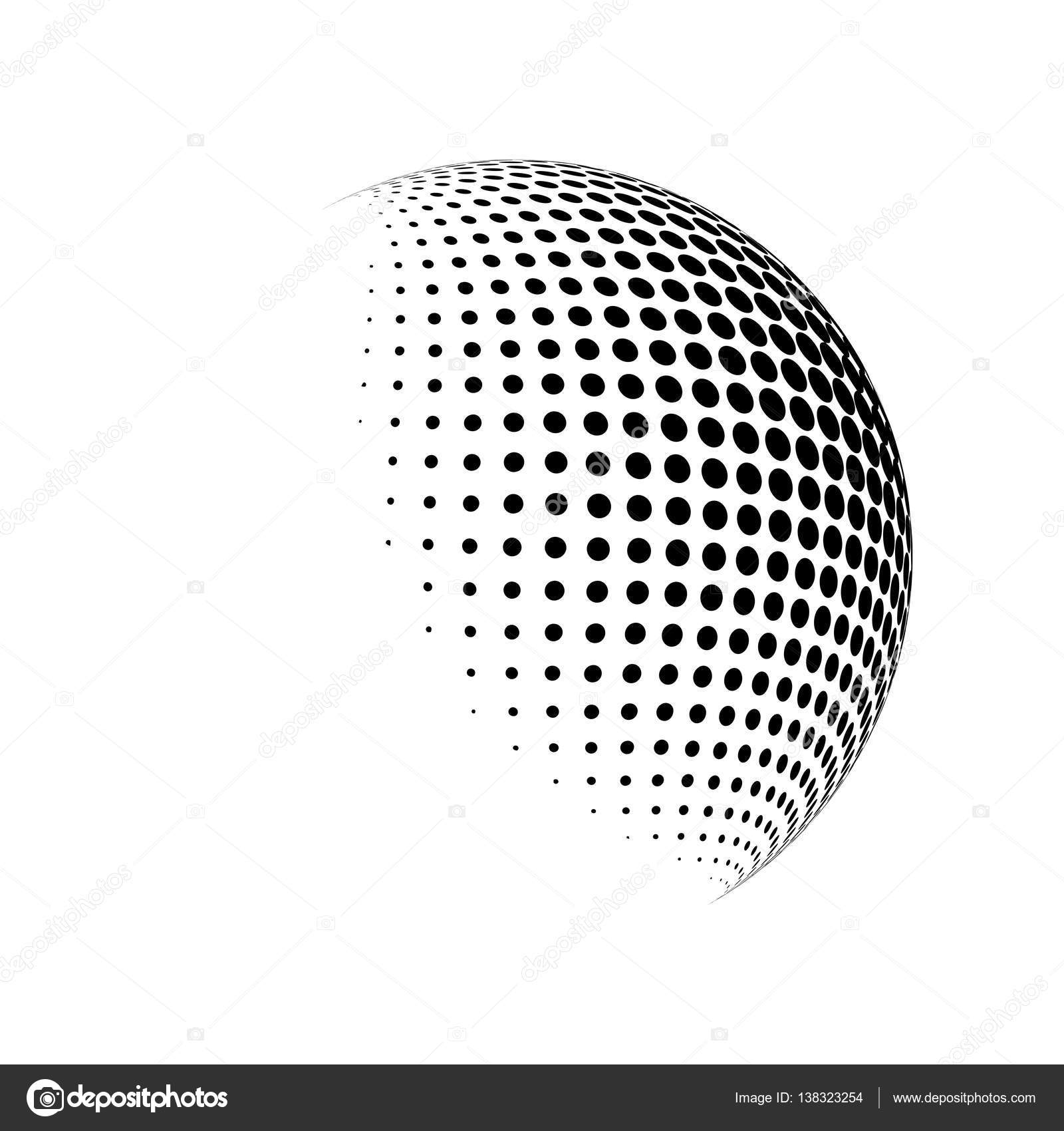 Halftone Globe Logo Vector Symbol Icon Design Stock Vector
