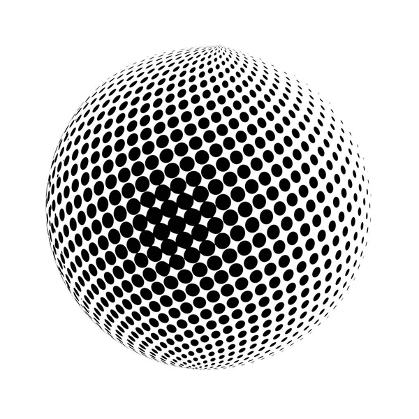 Halftone globe logo  vector symbol icon design. — Stock Vector