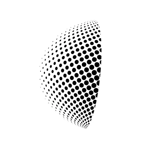 Halftone globe logo  vector symbol icon design. — Stock Vector