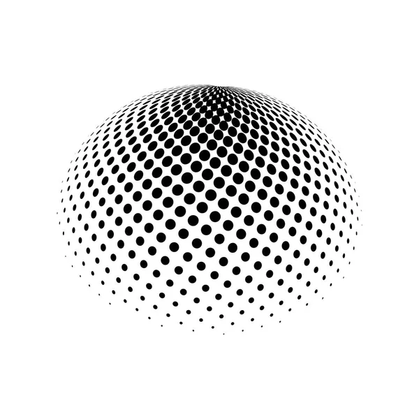 Halftone globe logo vector symbool pictogram ontwerp. — Stockvector