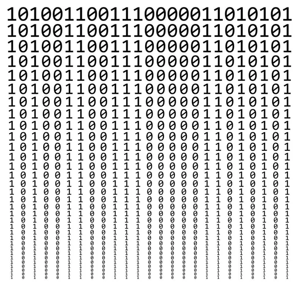 Code binaire vecteur symbole icône design . — Image vectorielle