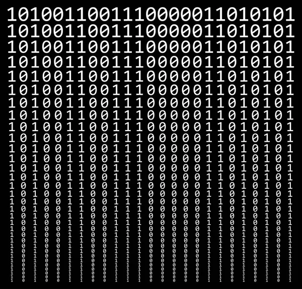 Binärer Code-Vektor Symbol-Design. — Stockvektor