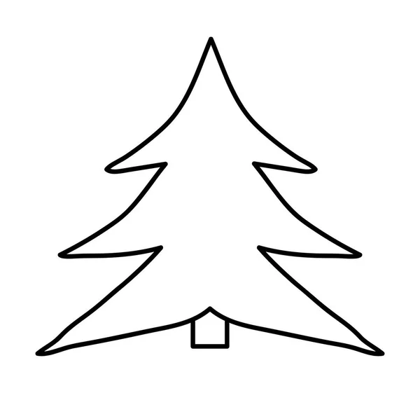 Árbol de navidad dibujo animado vector símbolo icono de diseño . — Archivo Imágenes Vectoriales