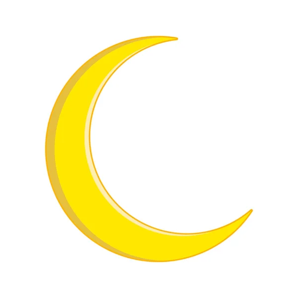 Luna creciente vector símbolo icono de diseño . — Vector de stock