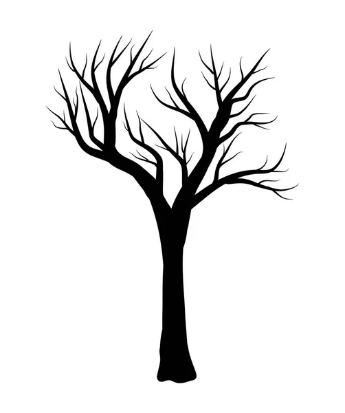 Desenho de ícone de símbolo de vetor de árvore nua . — Vetor de Stock