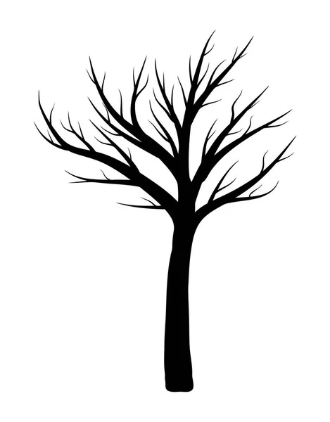 Desenho de ícone de símbolo de vetor de árvore nua . — Vetor de Stock