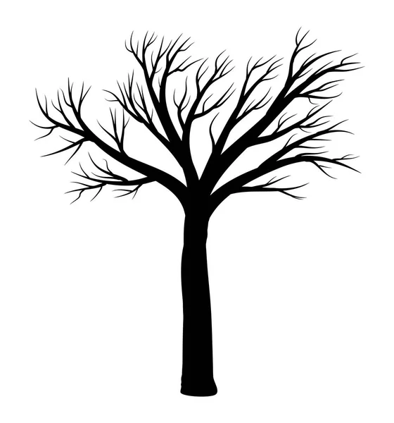 Árbol desnudo vector símbolo icono de diseño . — Vector de stock