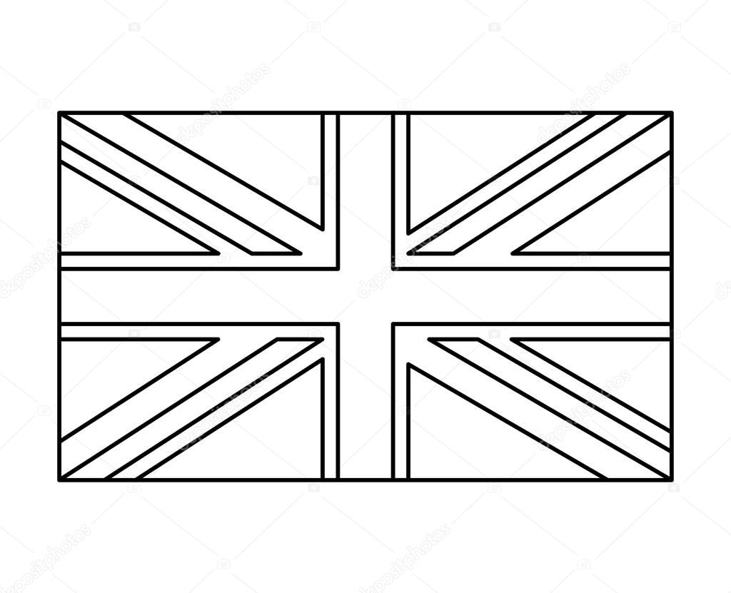 Download Clipart: english flag | Uk flag, england symbol outline ...