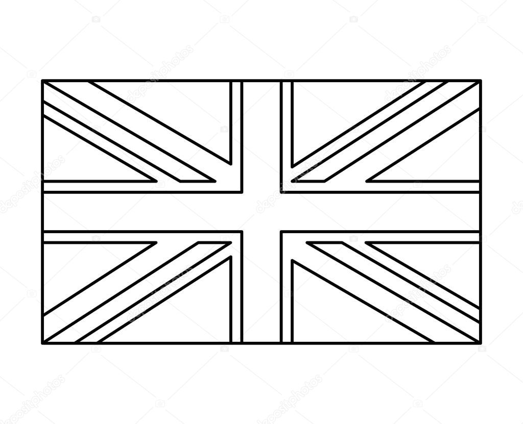 Download Clipart: english flag | Uk flag, england symbol outline ...
