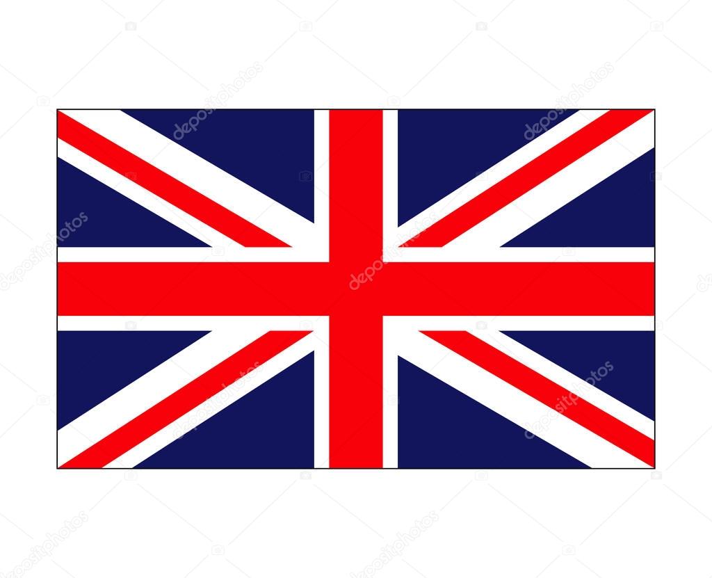 Uk flag, england symbol vector symbol icon design. Beautiful illustration isolated on white backgroun