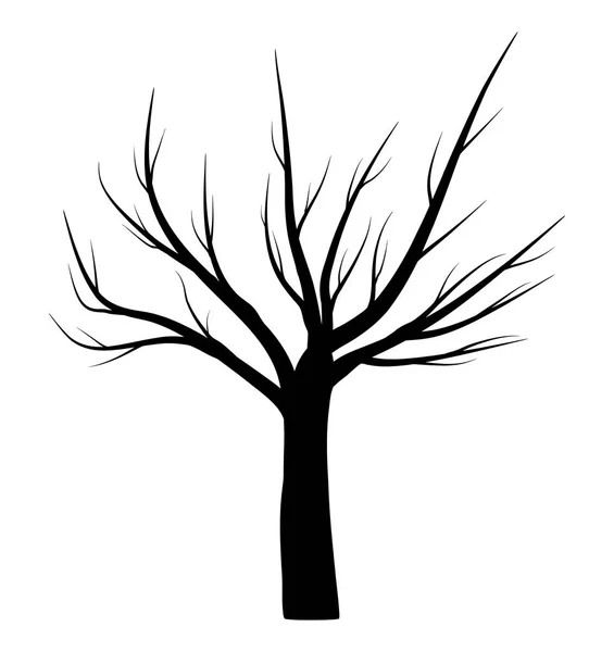 Çıplak ağaca kış vektör simgesi simgesi tasarım. — Stok Vektör