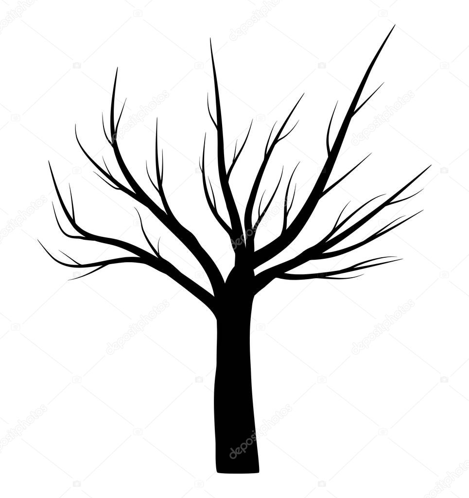 Kahler BaumWinterVektorSymbolIcondesign — Stockvektor