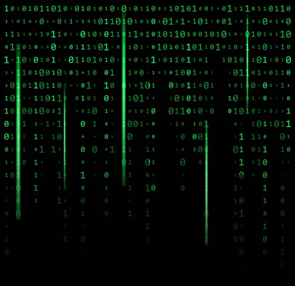 Binary code zero one matrix green background beautiful banner wa — Stock Vector