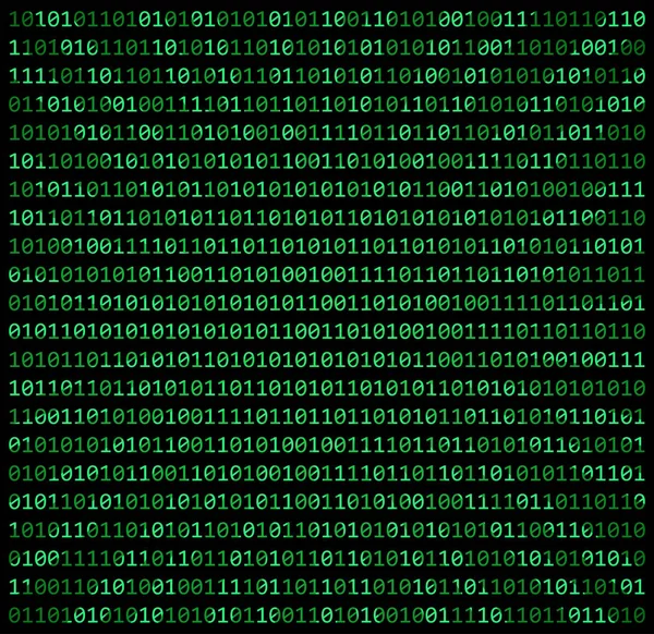 Código binário zero uma matriz verde fundo belo banner wa —  Vetores de Stock