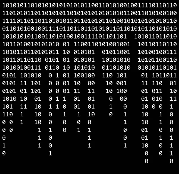 Binärer Code Null eine Matrix schwarzer Hintergrund schönes Banner wa — Stockvektor