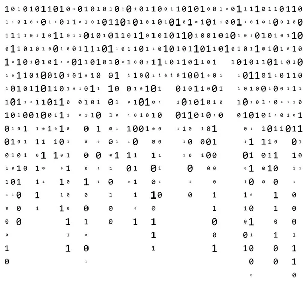 Binární kód nula jedna matice bílé pozadí krásná banner wa — Stockový vektor