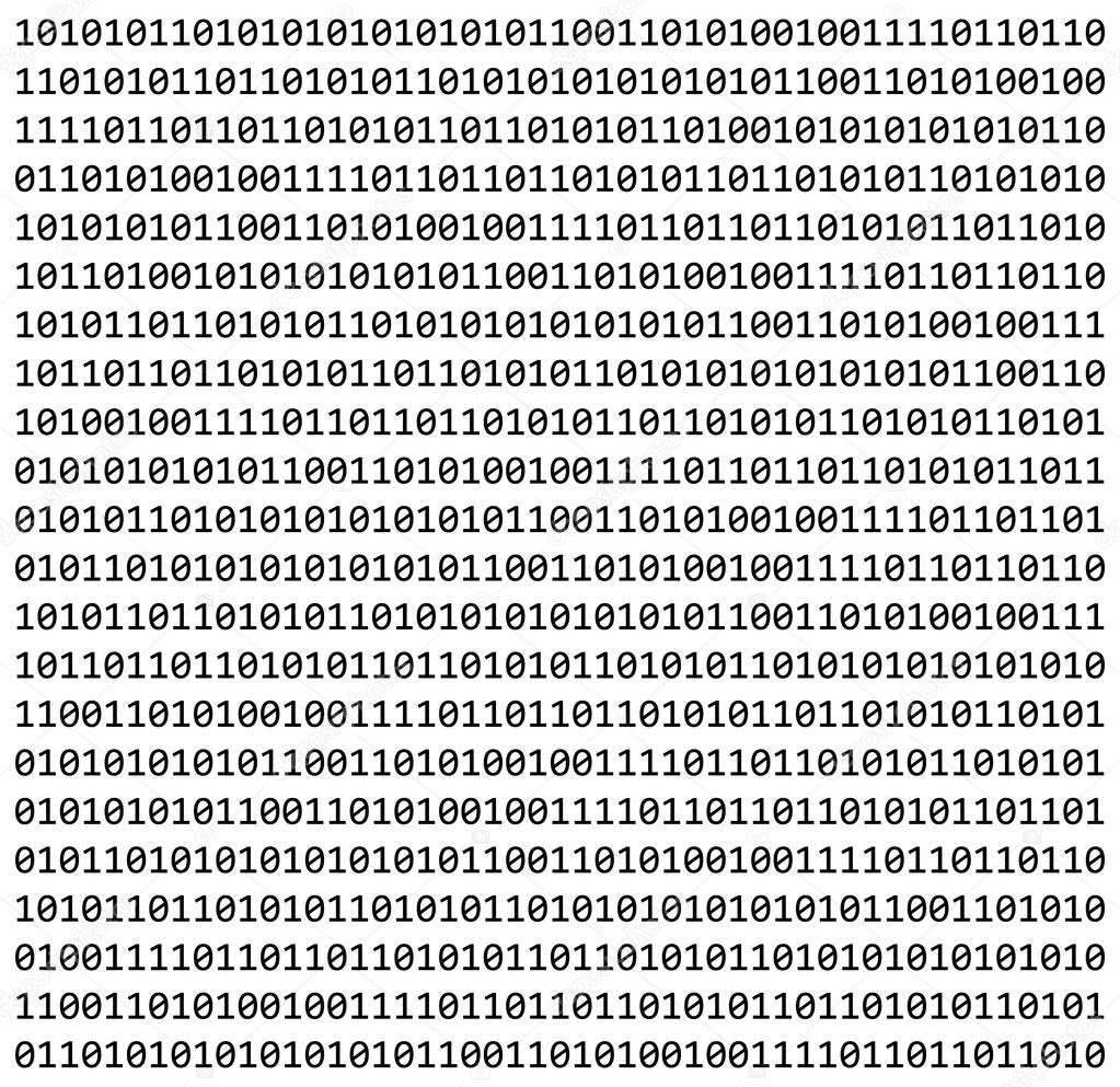 binary code zero one matrix white background beautiful banner wa