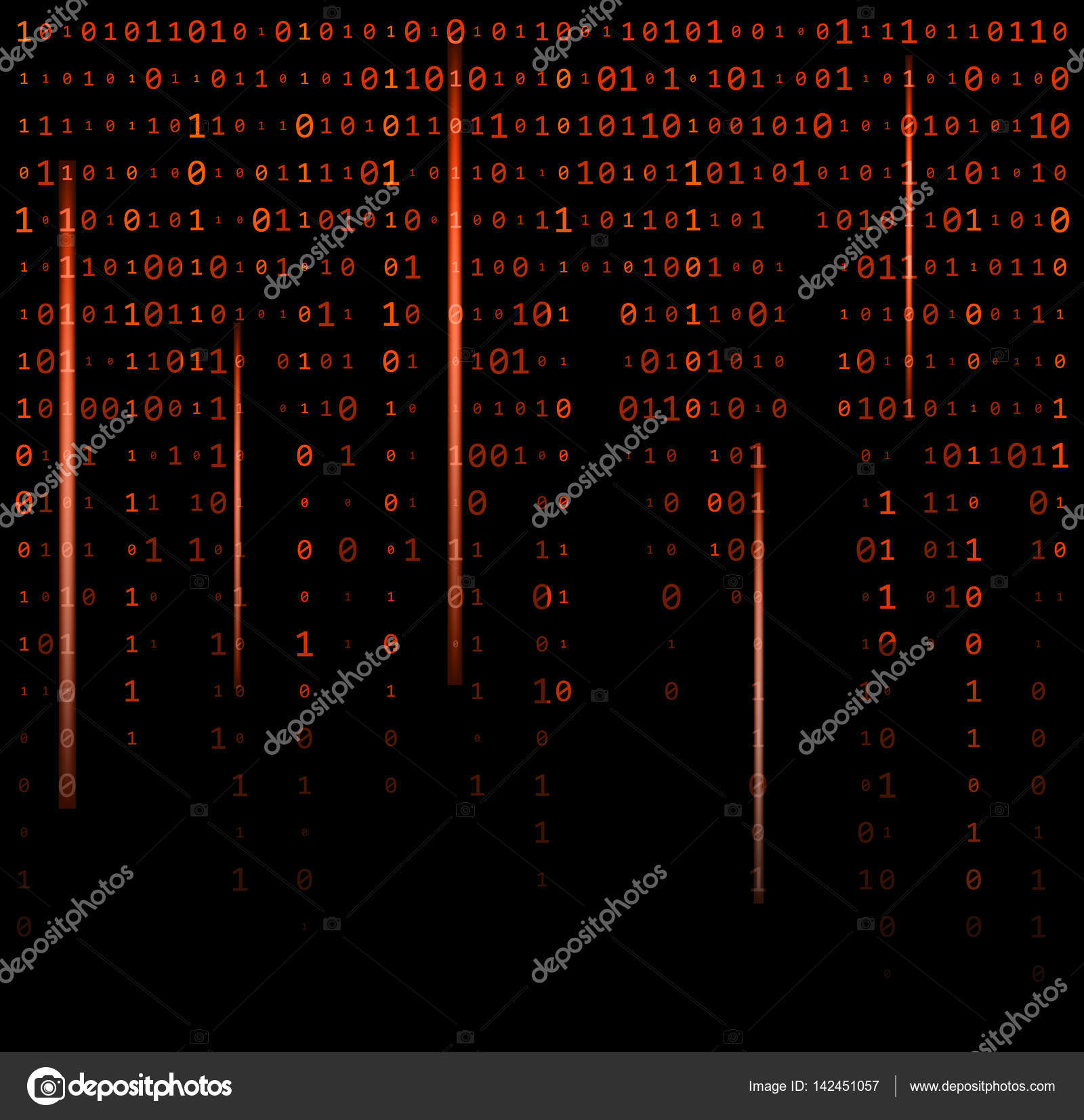 Binary code zero one matrix red background beautiful banner wall Stock  Vector Image by ©newelle #142451057