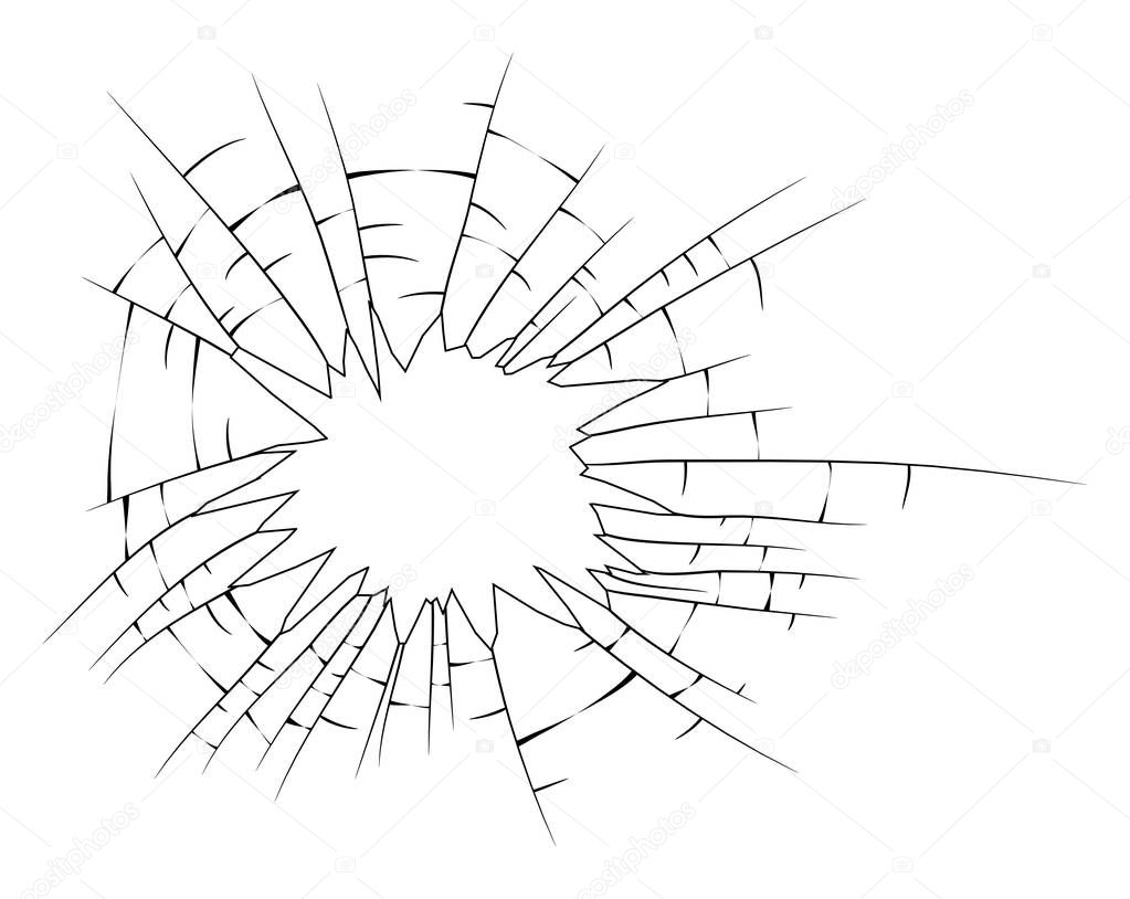 broken glass silhouette vector symbol icon design. Beautiful ill