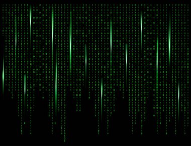 ikili kod sıfır bir matris yeşil arka plan güzel afiş duvar kağıdı
