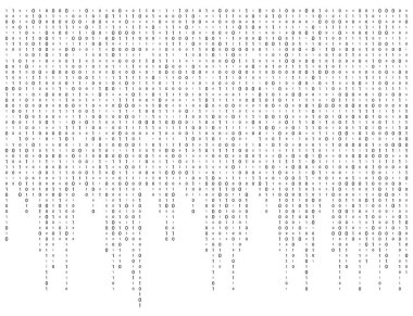 ikili kod sıfır bir matris beyaz arka plan güzel wa banner