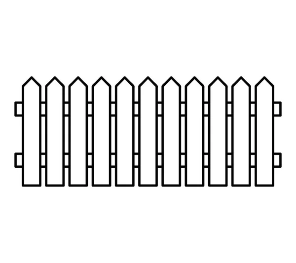 Dřevěný plot silueta izolované vektor symbol ikonu design. Beau — Stockový vektor
