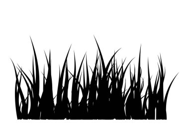 Çim siluet vektör simgesi simgesi tasarım. 