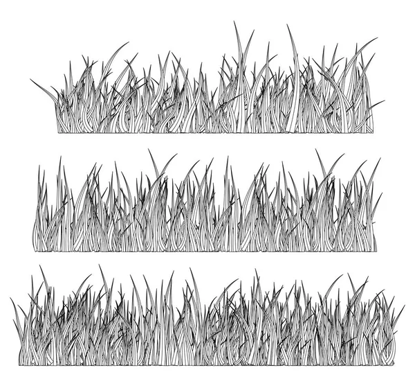 Icône de symbole vectoriel de silhouette en herbe design . — Image vectorielle