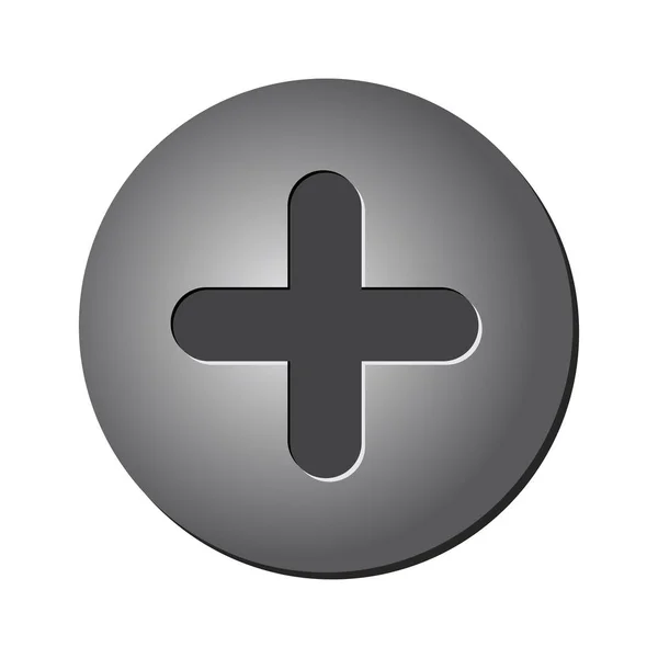 Śruba głowicy na białym tle wektor symbol ikona designu. — Wektor stockowy