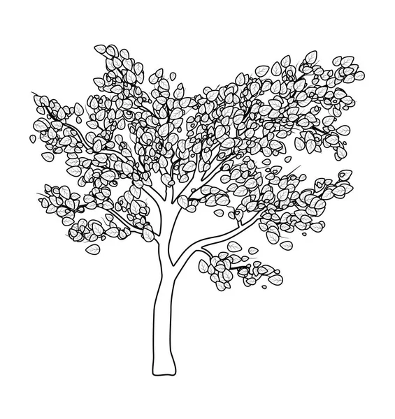 Ağaç izole siluet vektör simgesi simgesi tasarım. — Stok Vektör