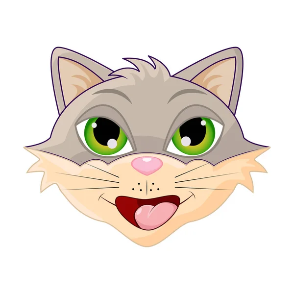 Gato cabeza de dibujos animados vector símbolo icono de diseño . — Archivo Imágenes Vectoriales