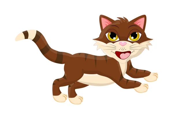 Desenho animado salto gato vetor símbolo ícone design . — Vetor de Stock