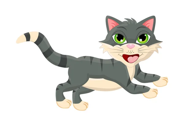 Dibujos animados salto gato vector símbolo icono de diseño . — Archivo Imágenes Vectoriales