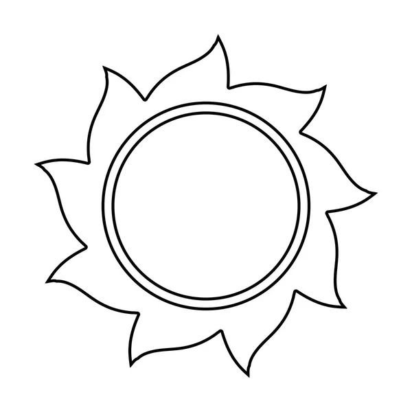 Silhouette soleil symbole vectoriel icône design . — Image vectorielle