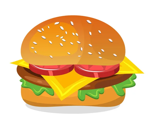 Hamburger vector symbool pictogram ontwerp. — Stockvector