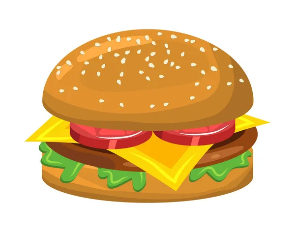 Hamburger vector symbool pictogram ontwerp. — Stockvector