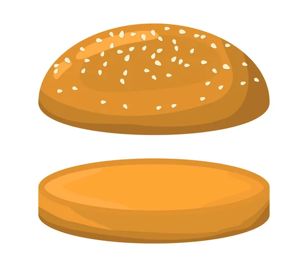 Lege hamburger roll vector symbool pictogram ontwerp. — Stockvector