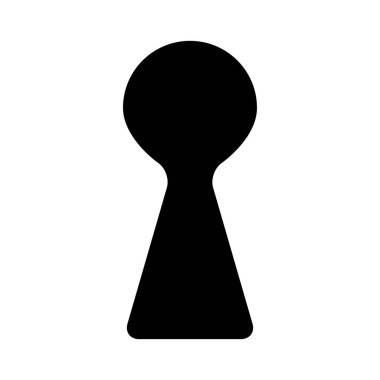 anahtar deliği siluet anahat vektör simgesi simgesi tasarım.