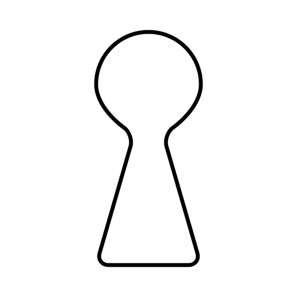 Dziurka od klucza sylwetka zarys wektor symbol ikonę design. — Wektor stockowy