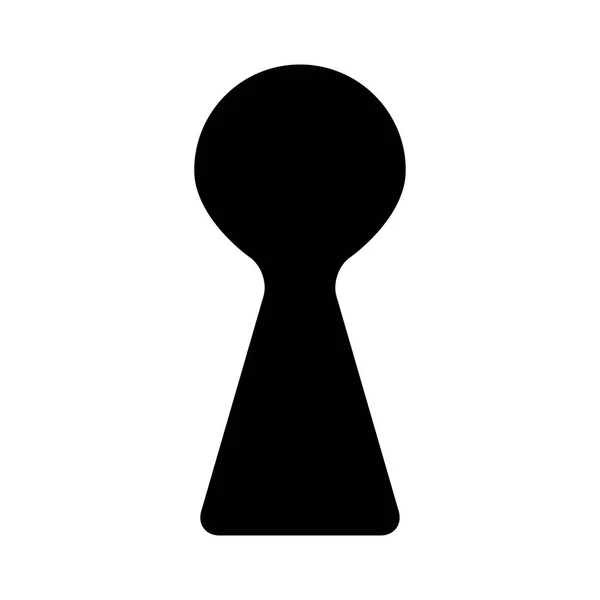 Silhouette trou de serrure contour vectoriel symbole icône conception . — Image vectorielle