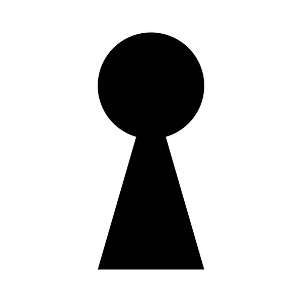 Keyhole silhouette outline vector symbol icon design. — Stock Vector